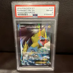 PSA 8 Manectric EX 113/119 XY Phantom Forces 2014 Pokemon Card Full Art Holo - Image 1