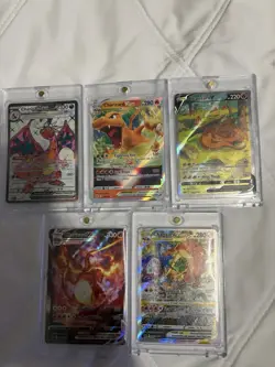 Pokemon TCG Charizard 5-Card Lot V/VMAX/VSTAR/ex Promo English Holo SWSH SV - Image 1