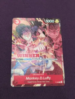 Bandai One Piece Card Game Monkey D. Luffy Winner Promo Vol. 1 P-006 - Image 1