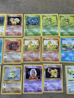 1999 Pokemon Trading Card Game Base Set 35 Assorted Cards lot - Image 3