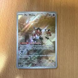 Pokemon TCG Mr. Mime Scarlet Violet Holo Card 179/165 Illustration Rare - Image 1