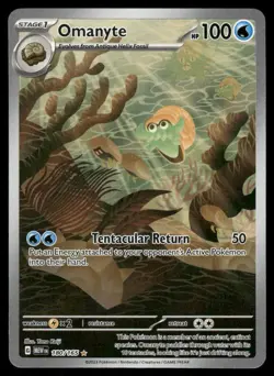 Pokemon Cards Omanyte 180/165 Holo 151 Illustration Rare LP *1 - Image 1