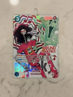 One Piece Card Game Round 1 Brook English Promo Card OP11-056 - Image 1