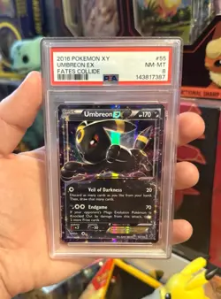 Umbreon EX Fates Collide Holo Card 55/124 PSA 8 - Image 1