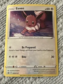 Eevee Swirl SWSH127 SWSH: Sword & Shield Promo Cards Holo Swirl - Image 1