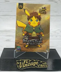 Pikachu as Cosplay Attack On Titan Box Hit Non- Pokemon / Manga Fan Art Card - Image 2