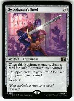 Swordsman's Steel 752 Commander: Marvel Super Heroes Magic: The Gathering NM - Image 1