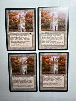 MTG Antiquities Playset 4 Urza's Tower (forest) 2 M/NM 2 very light play 1994 - Image 1