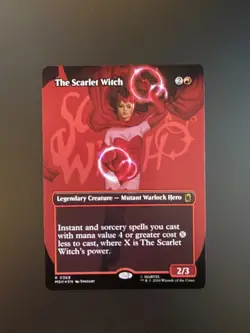 MTG Marvel Super Heroes The Scarlet Witch Borderless 0368 Foil - Image 1