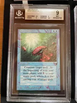 Mana Drain, legends mtg. Graded BGS 9 Mint, just graded! - Image 1