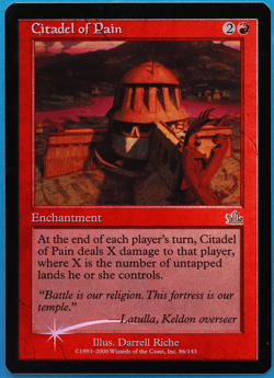 Citadel of Pain FOIL Prophecy PLD Red Uncommon MAGIC CARD (ID# 497977) ABUGames - Image 1