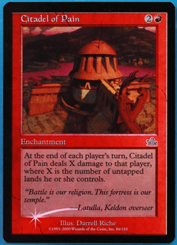 Citadel of Pain FOIL Prophecy PLD Red Uncommon MAGIC CARD (ID# 497975) ABUGames - Image 1
