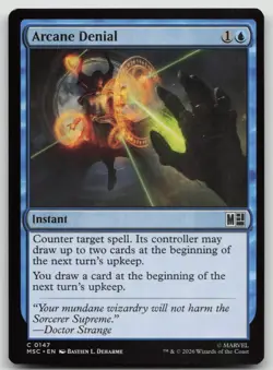 Arcane Denial 147 Common Commander: Marvel Super Heroes Magic: The Gathering NM - Image 1