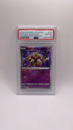 Radiant Alakazam 031/068 PSA 10 Pokemon Incandescent Arcana FA 2022 Japanese 6a - Image 1