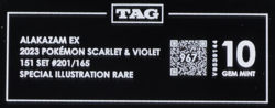 2023 Pokemon Scarlet & Violet 151 Set 201/165 Alakazam EX SIR TAG 10 (967) - Image 3