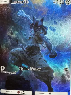 Lucario FAN ART Holo - Non Tcg - Image 2