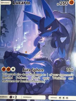 Lucario FAN ART Holo - Non Tcg - Image 2