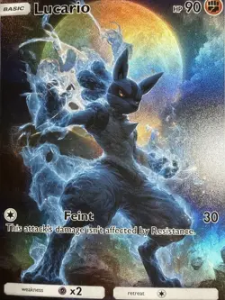 Lucario FAN ART Holo - Non Tcg - Image 2