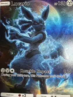Lucario FAN ART Holo - Non Tcg - Image 2