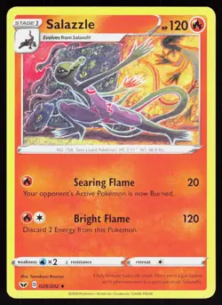 Salazzle 028/202 Sword & Shield Near Mint Tomokazu Komiya Pokemon TCG - Image 1