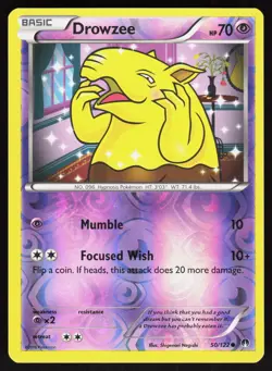 Drowzee 50/122 BREAKpoint Reverse Holo LP Shigenori Negishi Pokemon TCG - Image 1