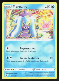 Mareanie 051/189 Darkness Ablaze Lightly Played Tomokazu Komiya Pokemon TCG - Image 1