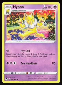 Hypno 061/195 Silver Tempest Near Mint Shinji Kanda Pokemon TCG - Image 1