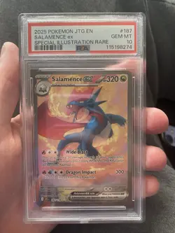 Pokemon 2025 En-Journey Together #187 Salamence EX PSA 10 - Image 1
