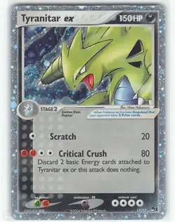 Tyranitar ex 17/17 Rare POP Series 1 Pokemon Nakamura Nintendo Promo - Image 1