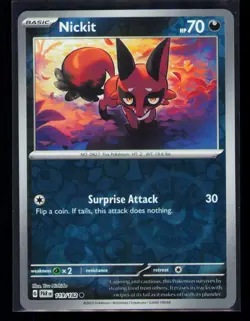 Pokemon Paradox Rift Nickit 119/182 Common Reverse Holo NM - Image 1