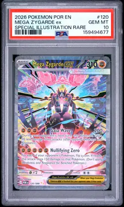 2026 POKEMON POR EN-PERFECT ORDER #120 MEGA ZYGARDE EX PSA 10 - Image 1