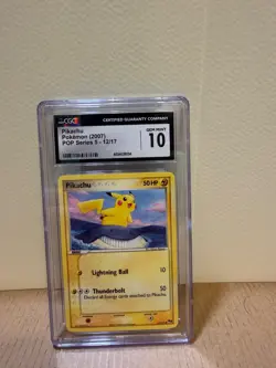 2007 Pokemon Pop Series 5 #12 Pikachu CGC 10 GEM MINT - Image 1