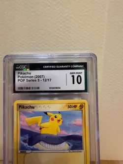 2007 Pokemon Pop Series 5 #12 Pikachu CGC 10 GEM MINT - Image 3