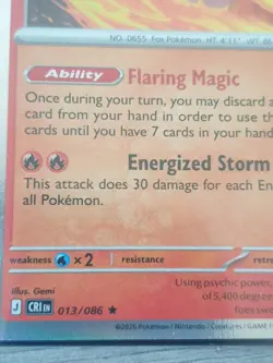 Delphox - 013/086 - Rare Holo - Chaos Rising Pokemon Holo Near Mint - Image 3