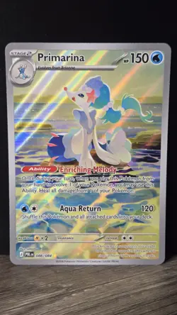 Primarina 088/084 Pitch Black Holo Illustration Rare Pokemon English NM/M - Image 3