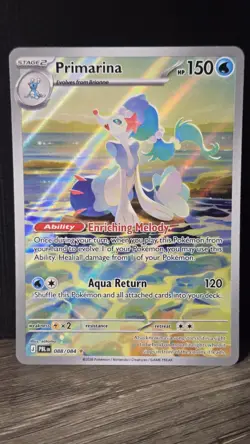 Primarina 088/084 Pitch Black Holo Illustration Rare Pokemon English NM/M - Image 5