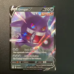 Holo Foil Gengar V 156/264 Ultra Rare Pokemon SWSH08: Fusion Strike NM - Image 1