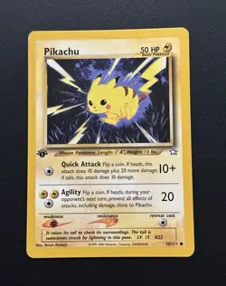 Nintendo Pikachu Neo Genesis 1st Edition 70/111 Common 50 HP English Regular - Image 1