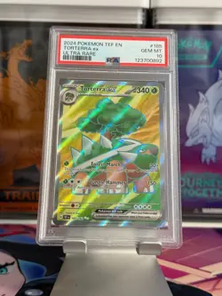 2024 POKEMON TEF EN-TEMPORAL FORCES ULTRA RARE #185 TORTERRA EX PSA 10 - Image 1