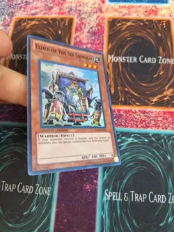 Yu-Gi-Oh! Elder of the Six Samurai SAAS-EN001 Super Rare Limited Near Mint - Image 2