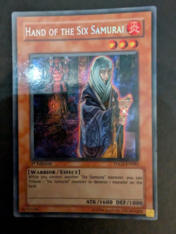 Yugioh Hand of the Six Samurai TDGS-EN085 1st Edition Secret Rare Very Good - Image 3