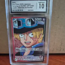 Sabo Alt Art Leader OP13-004 – 2025 One Piece Japanese – CGC 10 Gem Mint Slab - Image 1