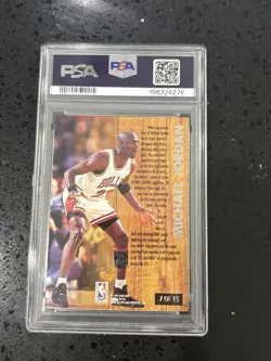 1993 Fleer Ultra Michael Jordan Famous Nicknames #7 Chicago Bulls PSA 8 - Image 2