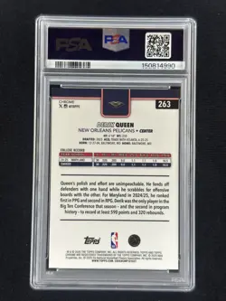 DERIK QUEEN 2025 Topps Chrome #263 Black Geometric Refractor Rookie /10 PSA 9 RC - Image 2