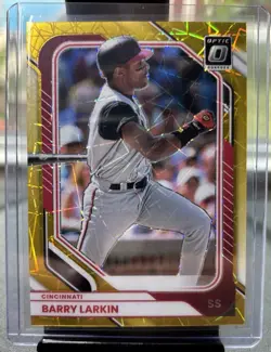2026 Panini Donruss Barry Larkin Gold Prizm Laser Optic #/10 - Image 1