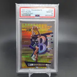 1997-98 Topps Stadium Club Triumvirate Ray Allen #T2A Luminescent PSA 10 - Image 1