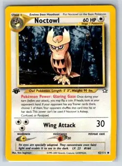 Noctowl 1st Edition Uncommon Neo Genesis 042/111 NM - Image 1