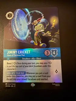 Jiminy Cricket - Ghost of Christmas Past (Epic) 218/204 Winterspell Holo - Image 1