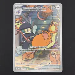 Pokemon TCG Card Team Rocket's Raticate 202/182 Destined Rivals Holo IR - LP+ - Image 1