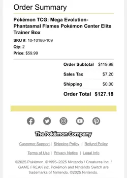 Pokemon PreSale Phantasmal Flames Pokemon Center ETB CONFIRMED Elite Trainer Box - Image 2